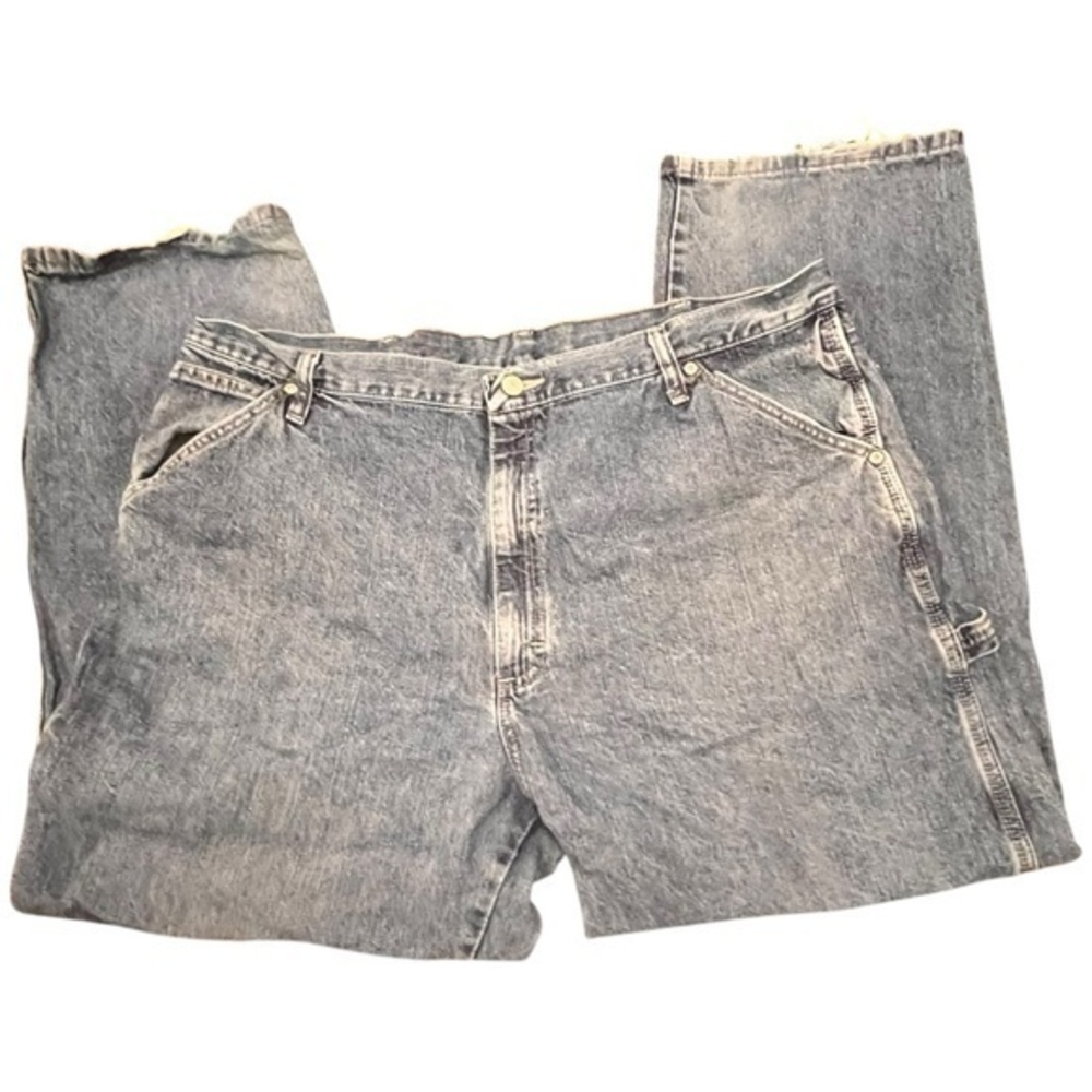 Wrangler Carpenter Jeans Adult 40x30 Blue Denim Relaxed Fit Straight Leg 94LSWDV - Picture 2 of 13